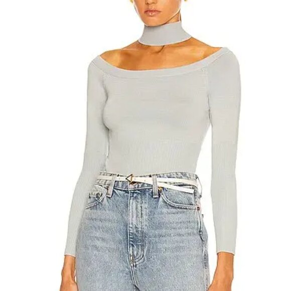 Jonathan Simkhai  lila cut out pullover in baby blue - tide - Picture 4 of 12